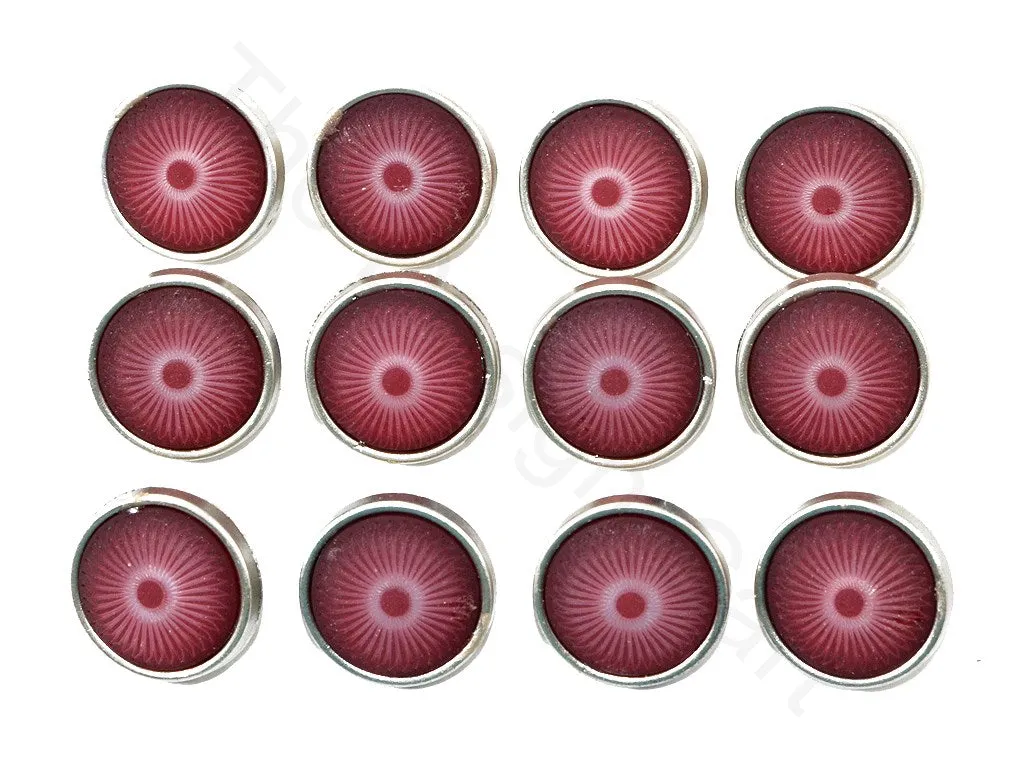 Red Matte Circle Coat Buttons