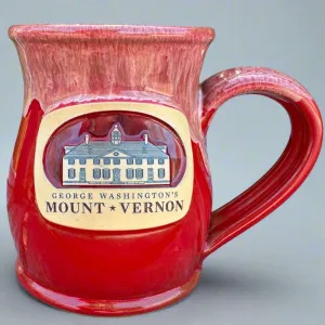 Red Mount Vernon Tall Belly Mug - Made In USA