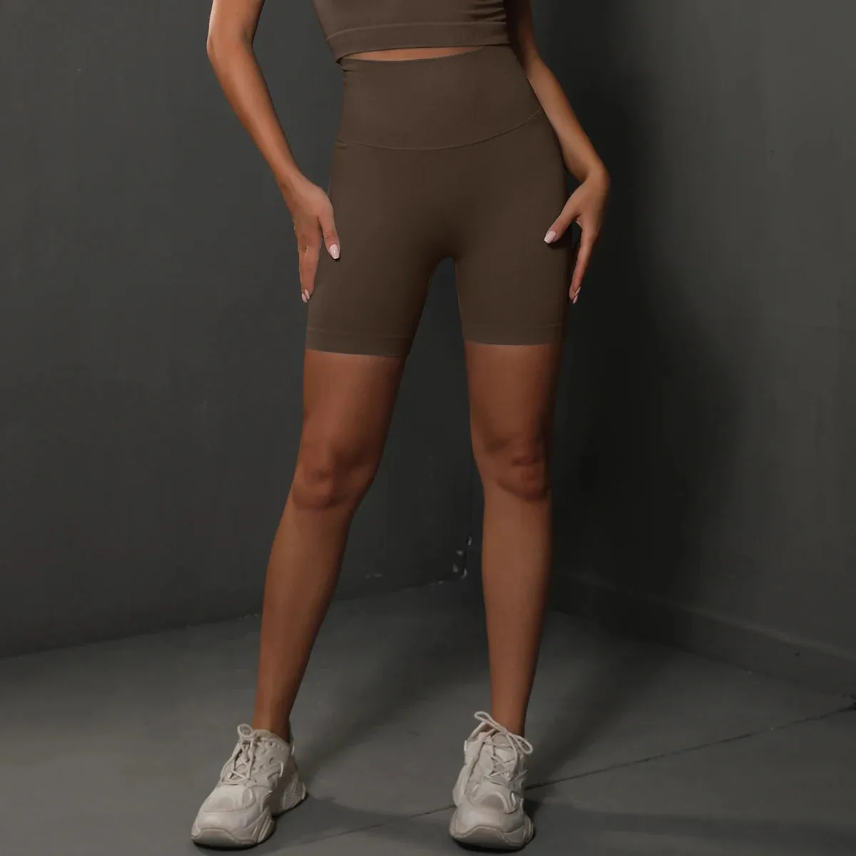 Seamless Yoga Workout Gym Shorts