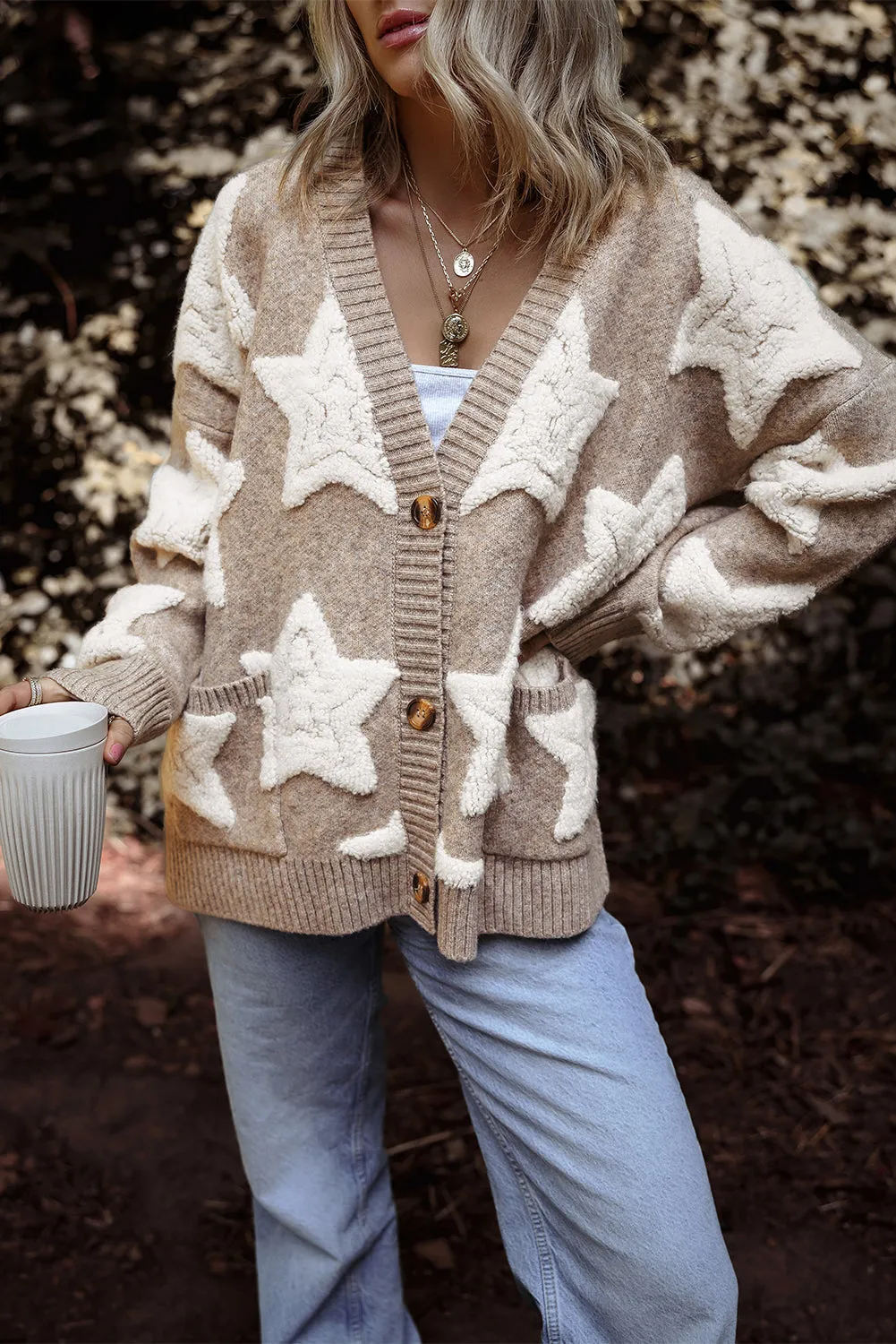 Sherpa Textured Sweater Cardigan
