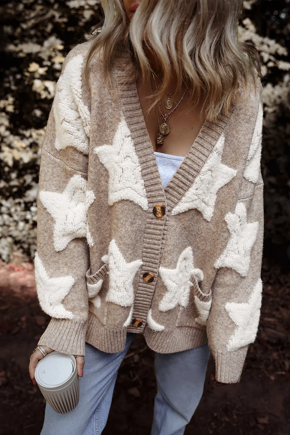 Sherpa Textured Sweater Cardigan