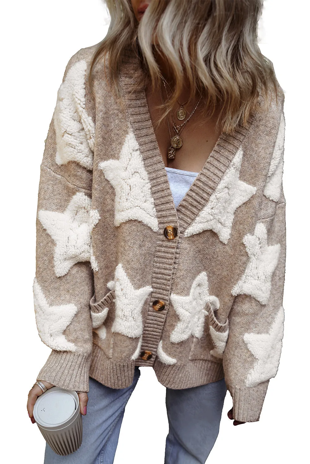 Sherpa Textured Sweater Cardigan