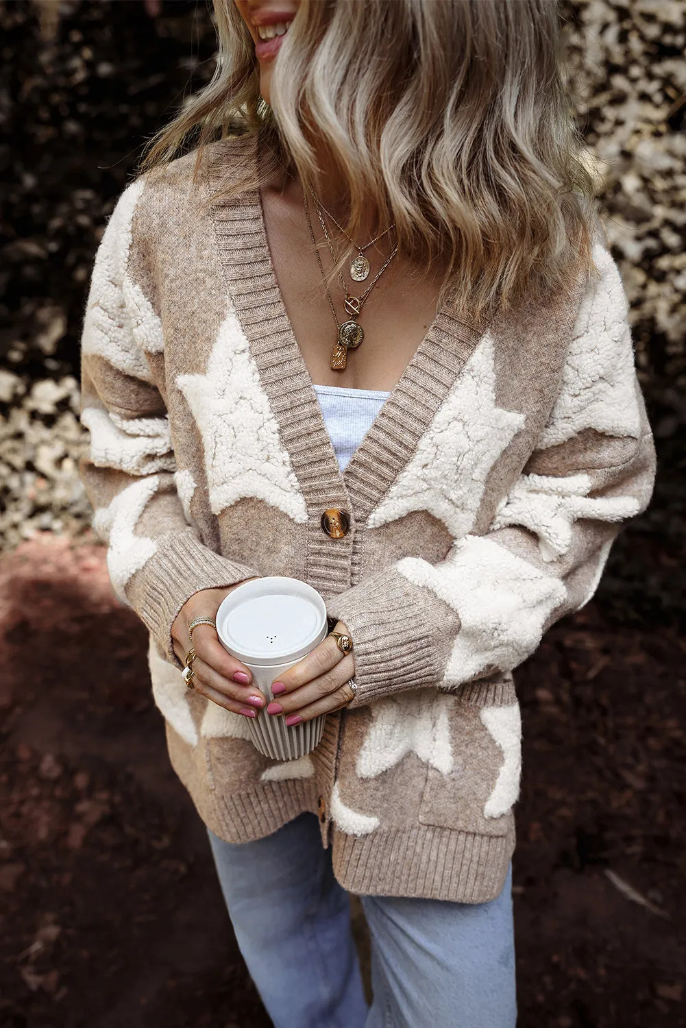 Sherpa Textured Sweater Cardigan