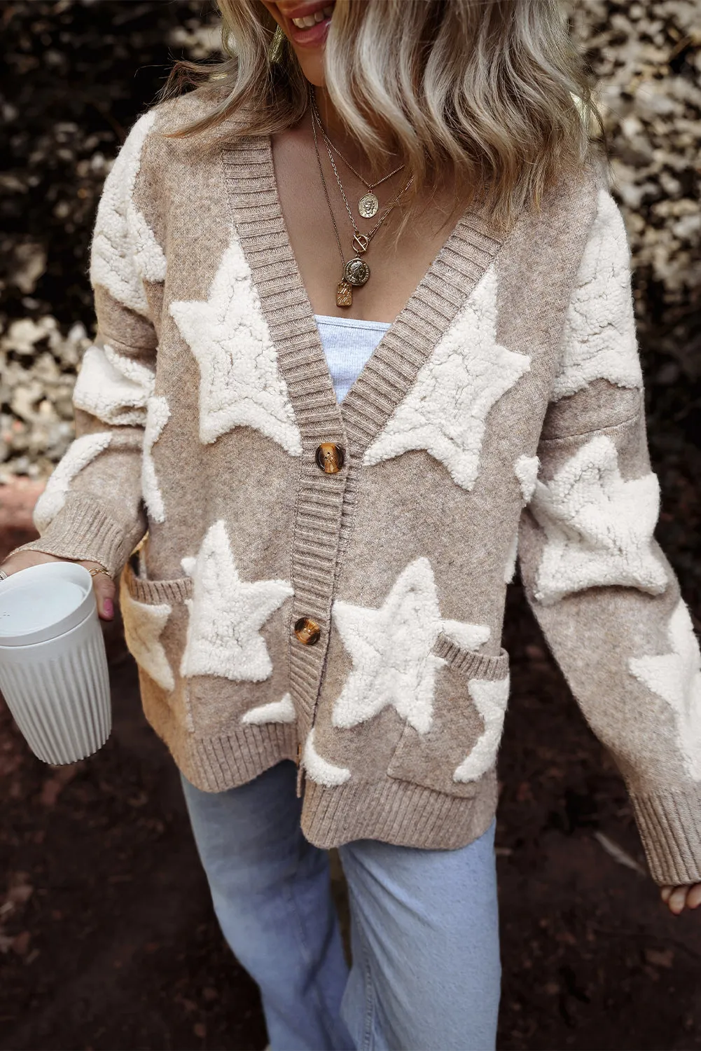 Sherpa Textured Sweater Cardigan