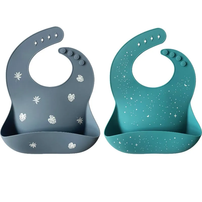 Silicone Baby Bib - 2 Pack