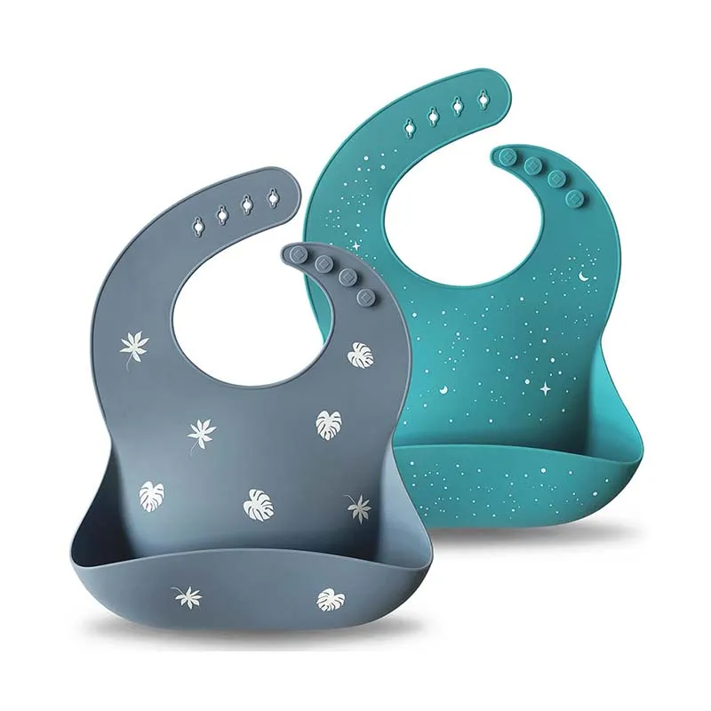 Silicone Baby Bib - 2 Pack