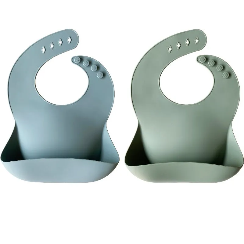 Silicone Baby Bib - 2 Pack