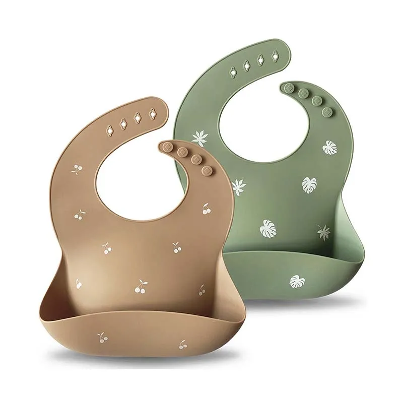Silicone Baby Bib - 2 Pack