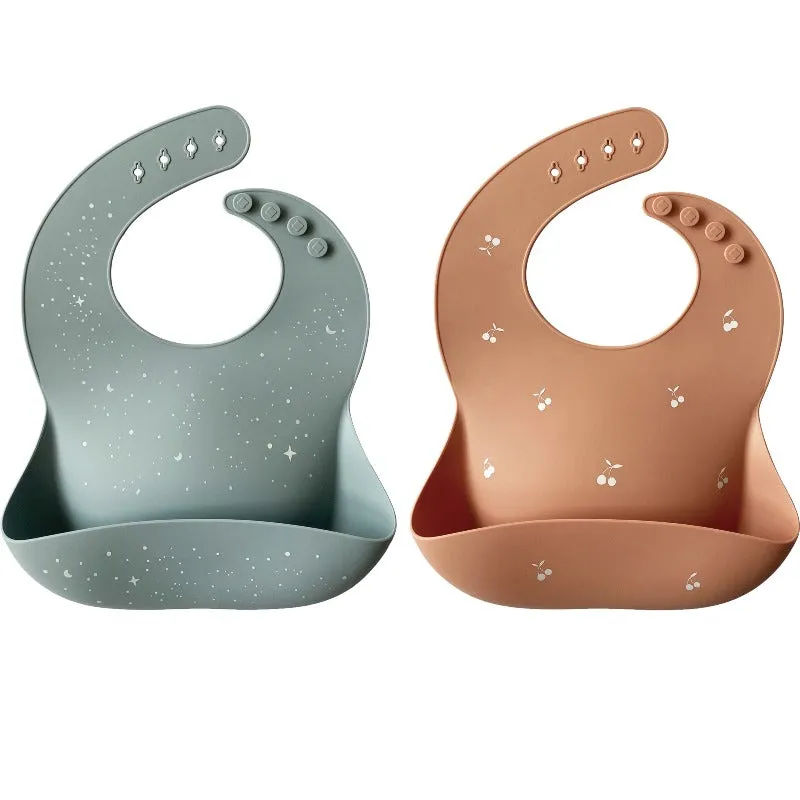 Silicone Baby Bib - 2 Pack