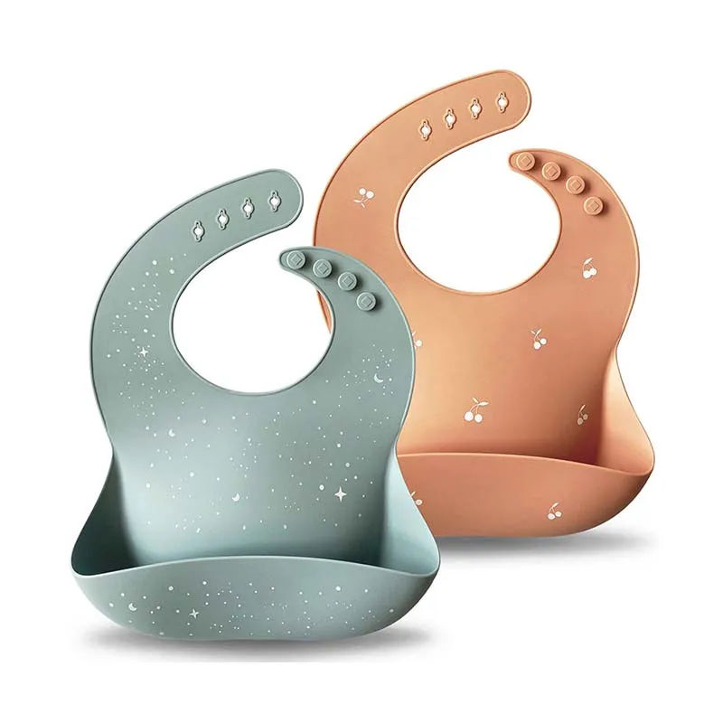 Silicone Baby Bib - 2 Pack
