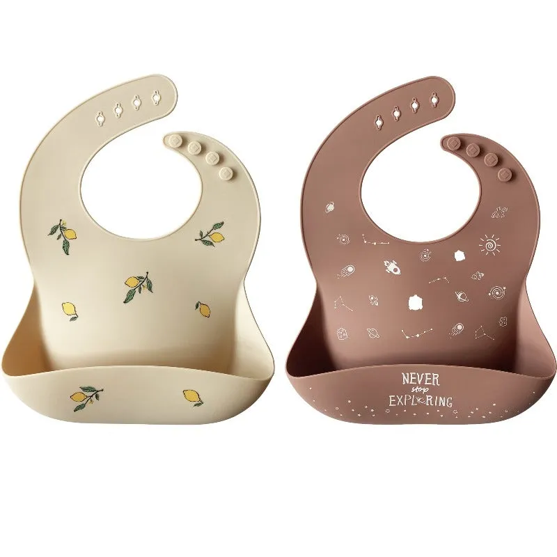 Silicone Baby Bib - 2 Pack