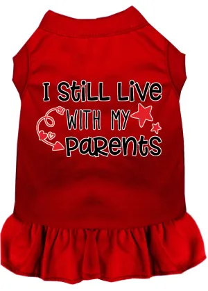 Still Live With My Parents Screen Print Dog Dress Red Xxxl (20)