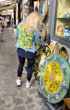 The Light Denim Jacket / Capri In Teal
