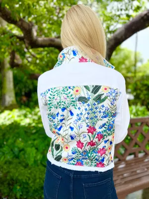 The White Denim Jacket / Spring Garden