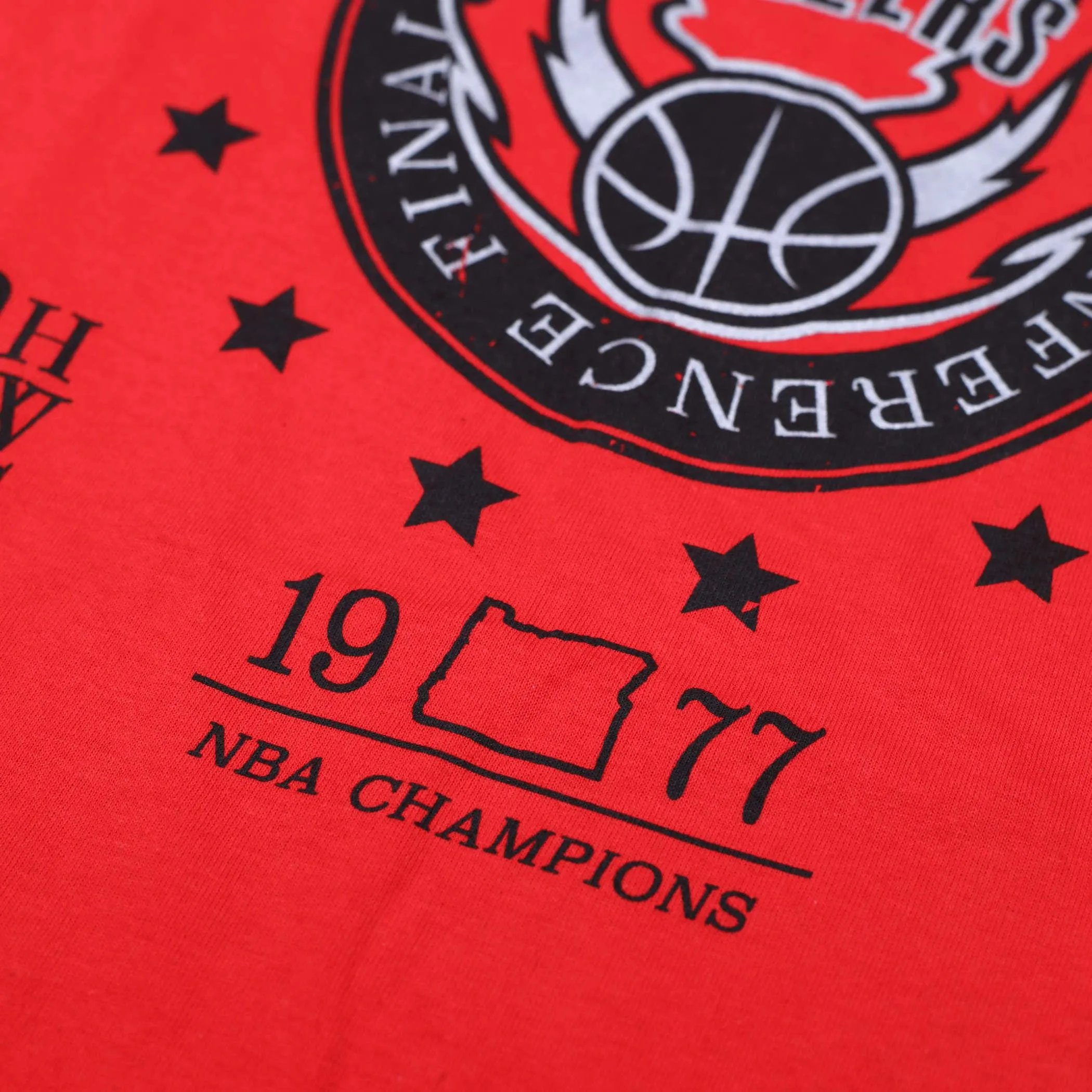 Trail Blazers Mitchell & Ness Women's Red Oversized Long Sleeved Tee