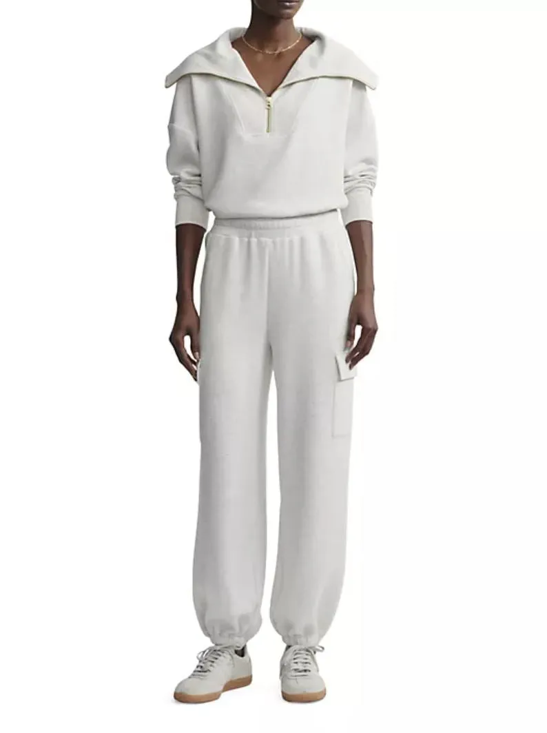 Varley the Cargo Pant in Ivory Marl