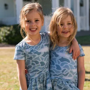 Youth Girls Dress - Seaside Camo