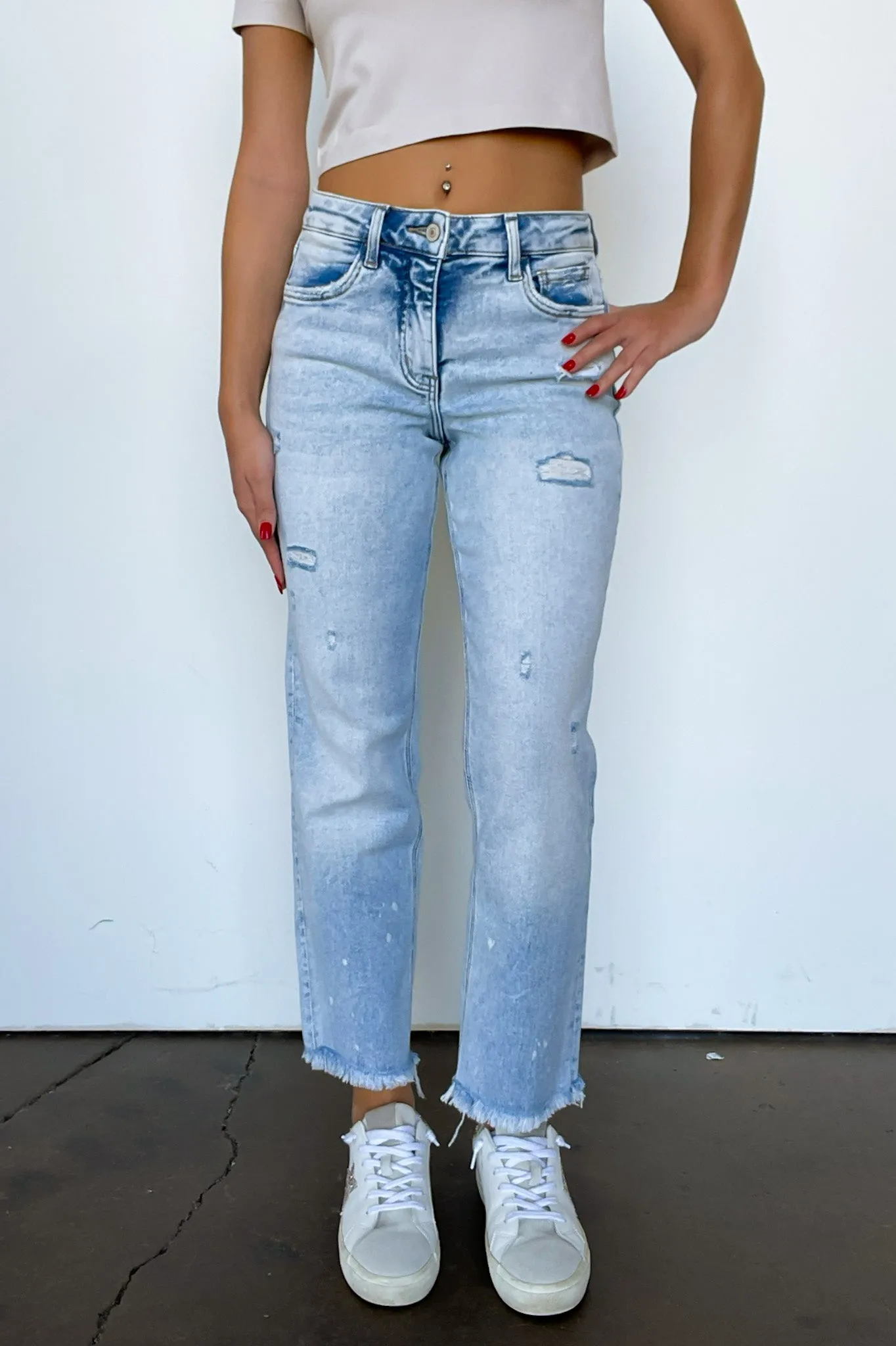 Zayla Tummy Control High Rise Straight Jeans