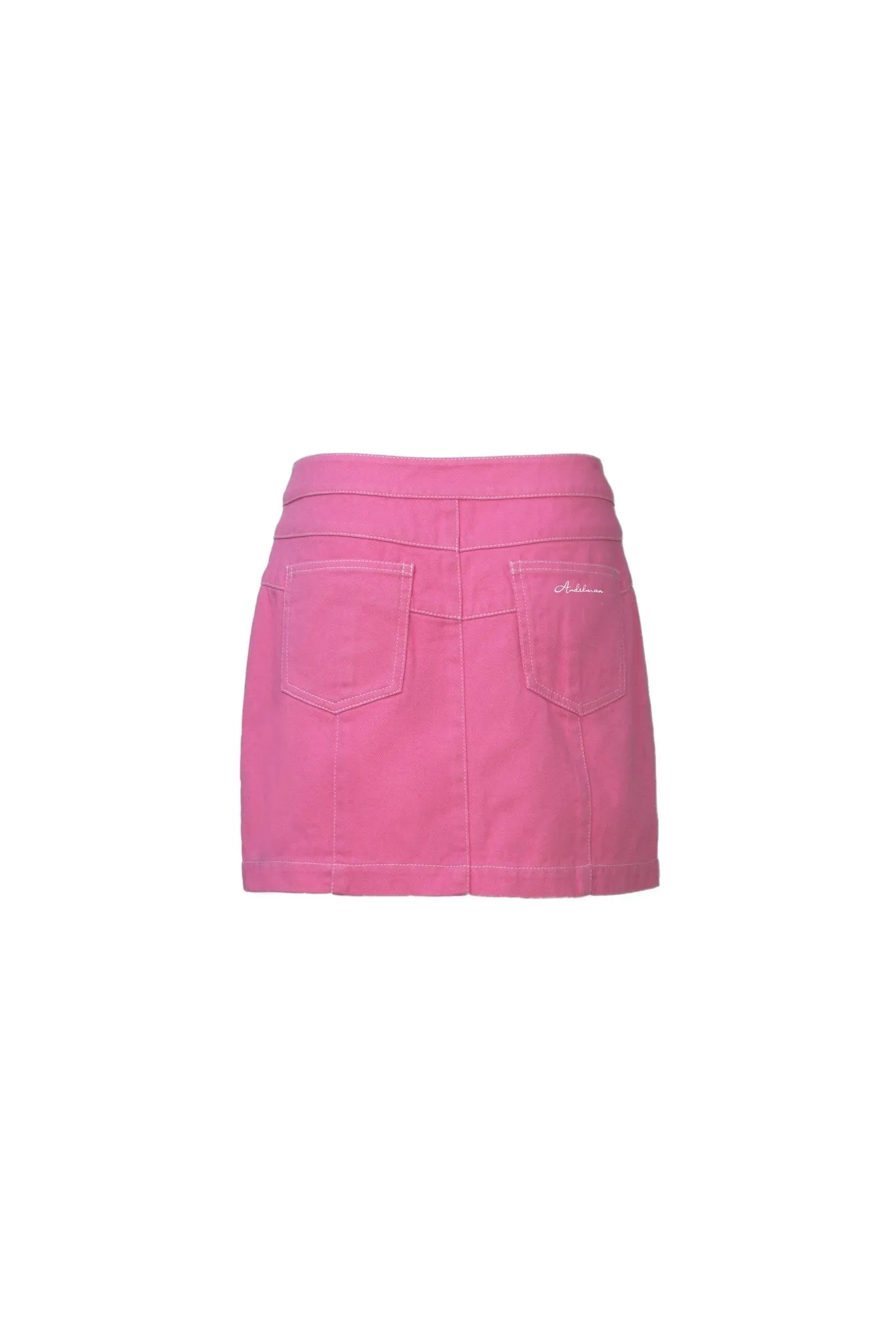 Zipped Mini Skirt Pink