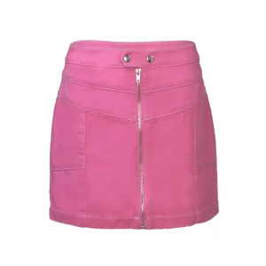 Zipped Mini Skirt Pink